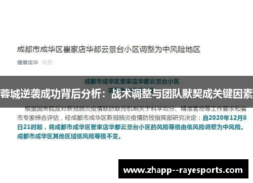 蓉城逆袭成功背后分析：战术调整与团队默契成关键因素